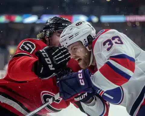 Ice-Fury:-Rangers-and-Devils'-Early-Brawl-Shakes-Madison-Square-Garden