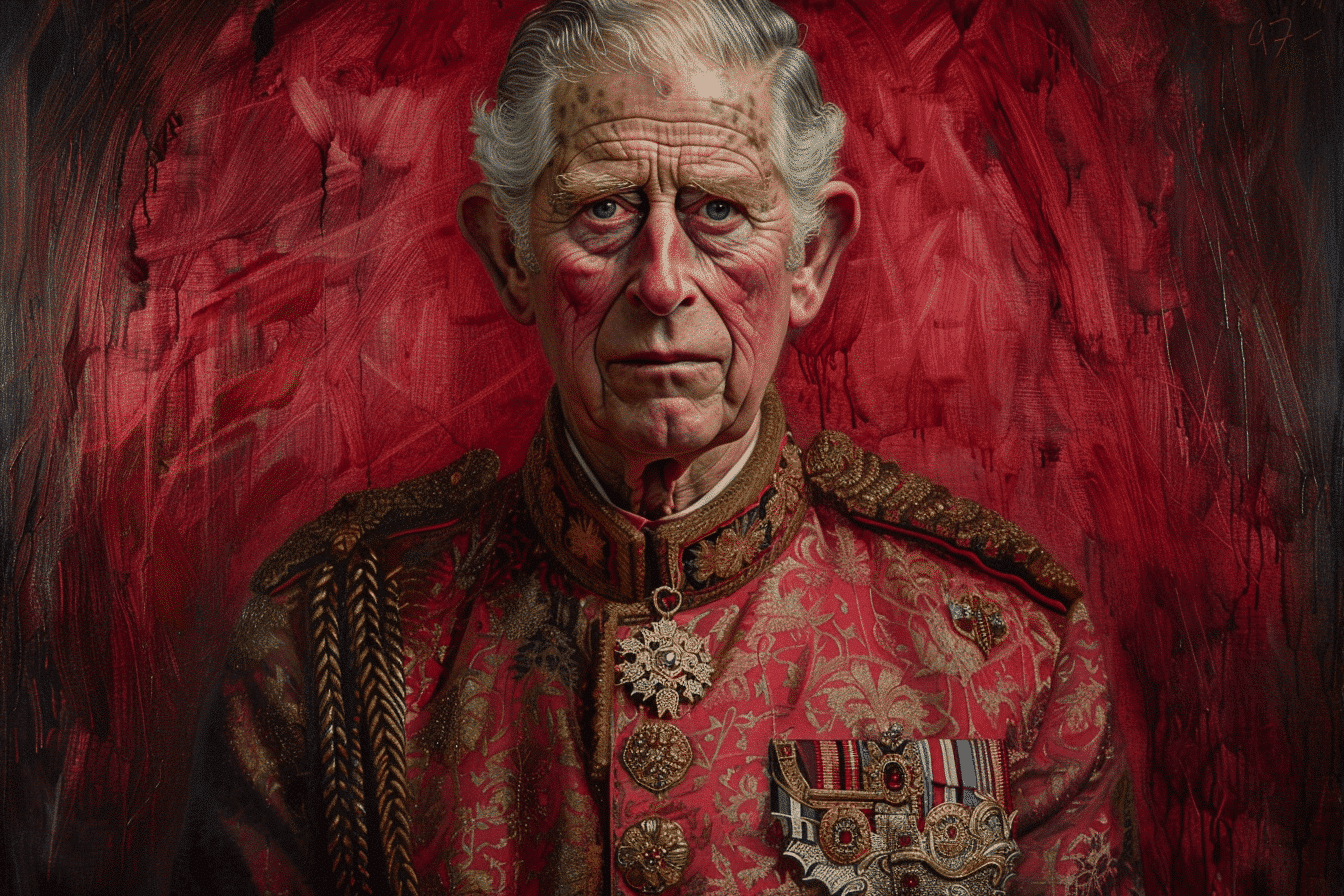 King-Charles'-Vivid-Coronation-Portrait-Sparks-Debate