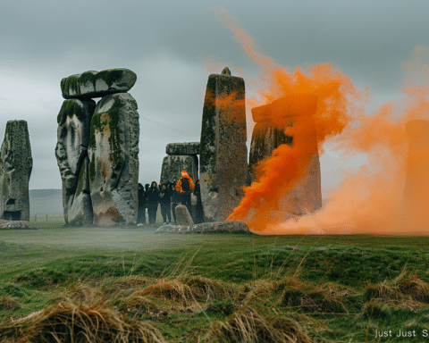 Protesters-Arrested-After-Painting-Stonehenge-Monument-Orange