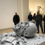 Man-Destroys-Ai-Weiwei-Sculpture-at-Italy-Art-Show-Opening